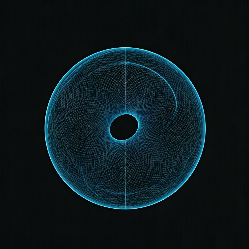 Blue Composition with Golden Ratio Harmony