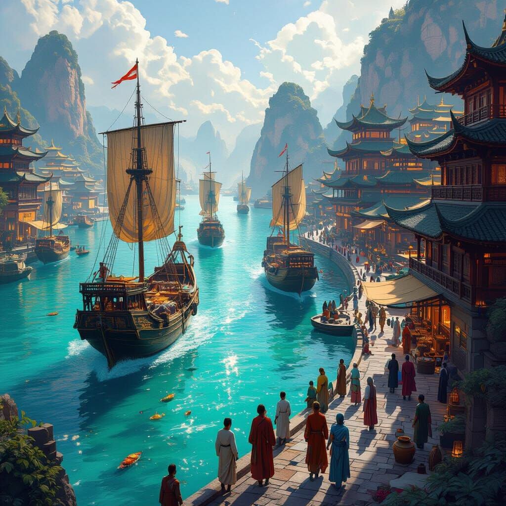 Maritime Silk Road: Past Meets Present in Fantasy Art