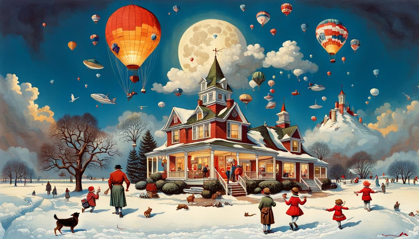 Dream Wonderland in Norman Rockwell Style