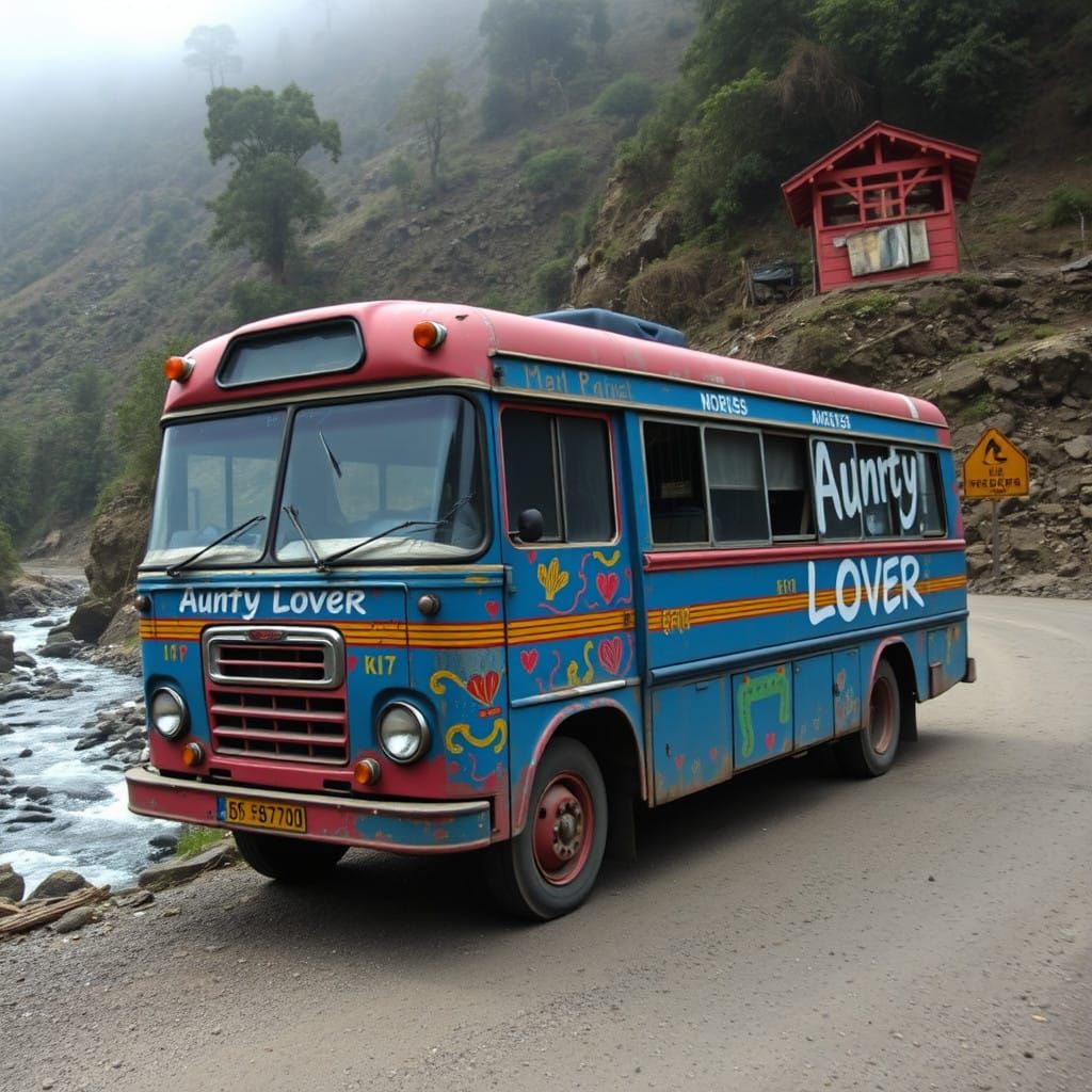 The famous Aunty lover bus of Nepal