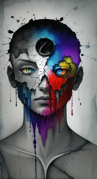 Despair and Sanity: Alcohol Ink and Watercolor Art