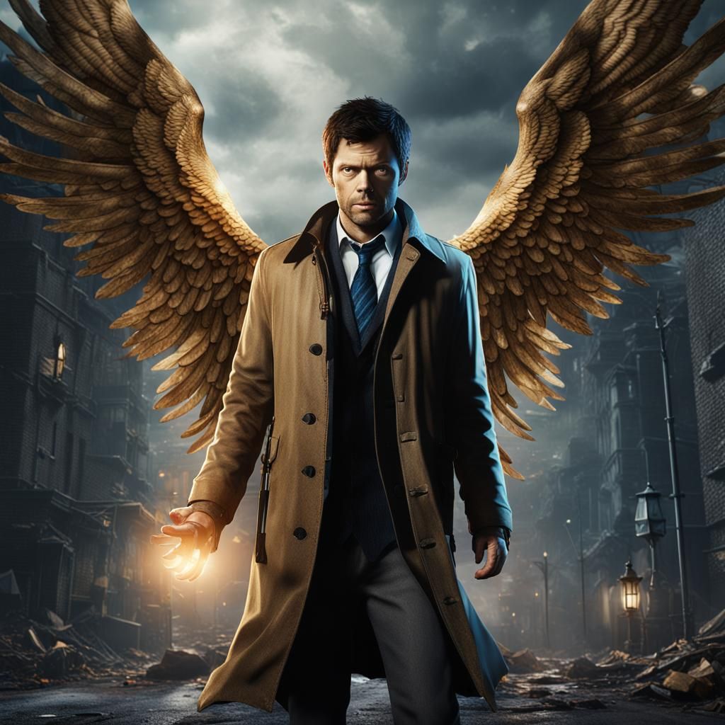 Castiel, Angel from Supernatural: Detailed Matte Painting