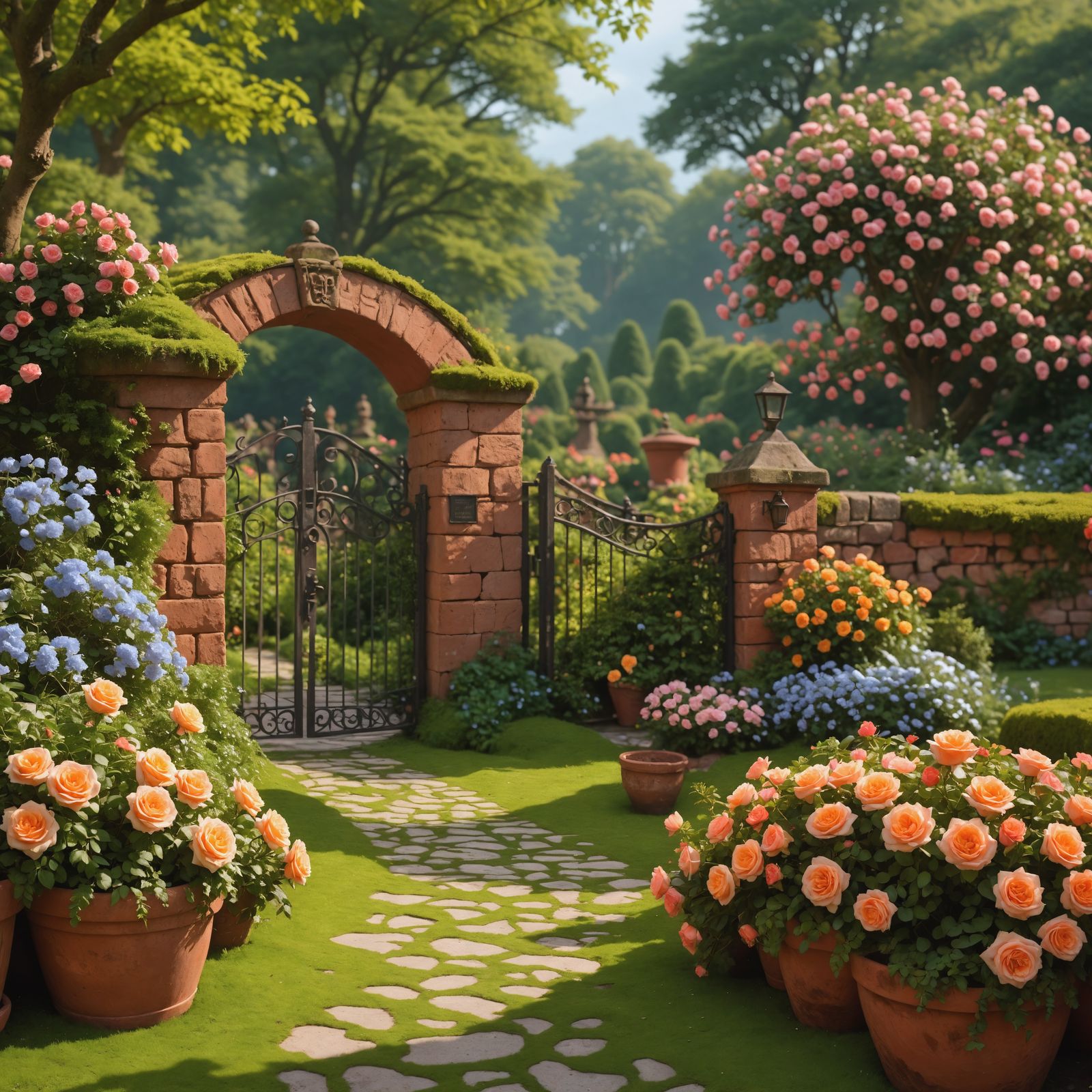 Garden Path in Spring