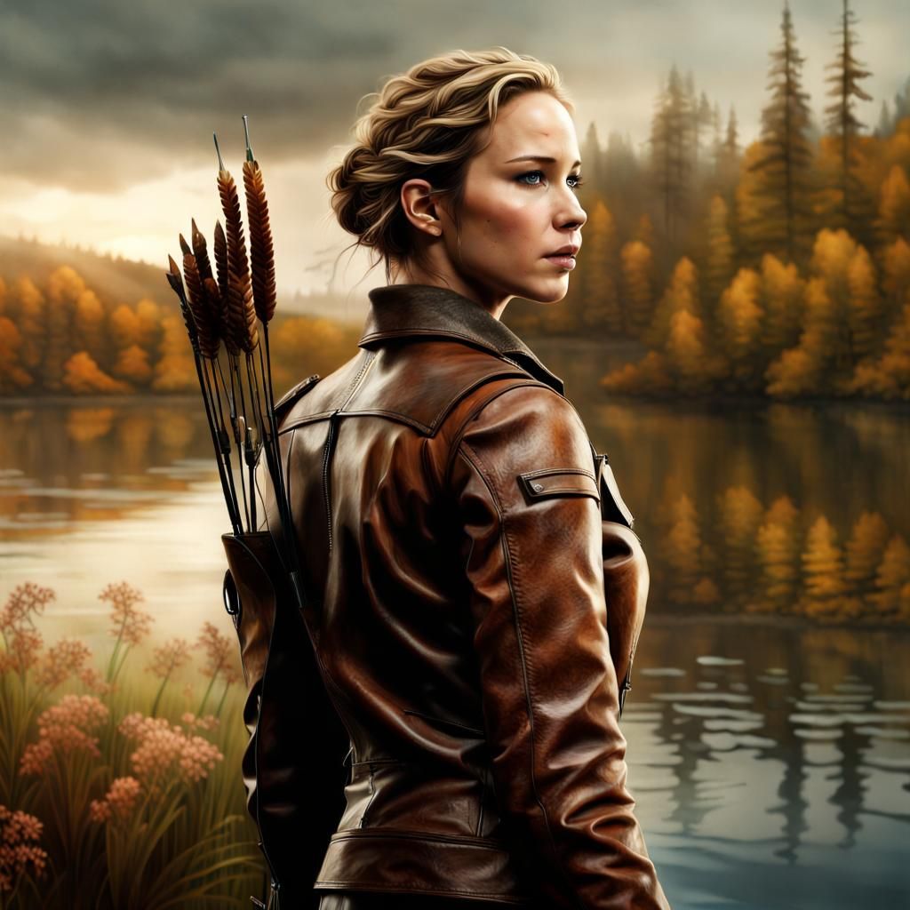 Epic Portrait of Hunter Holding Sagittaria Plant