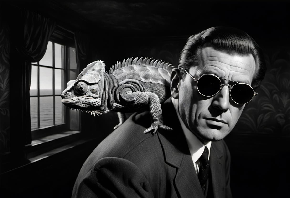 Noir Detective and Chameleon Investigate Seaside Murder