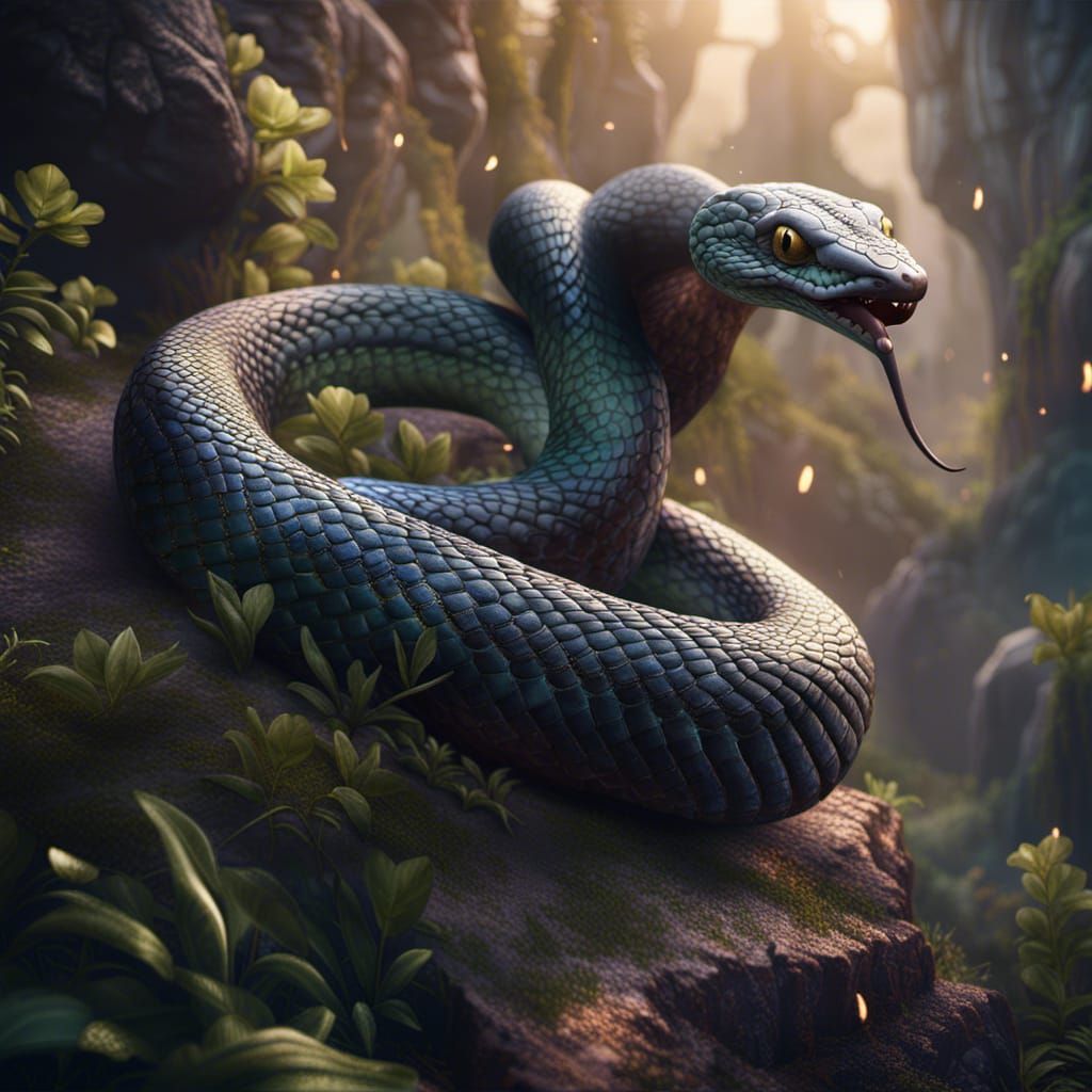 Epic Snake Pilskin in Detailed Matte Painting
