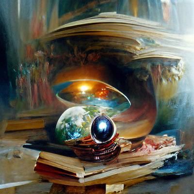 All-Seeing Orb: A Cosmic Oil Painting
