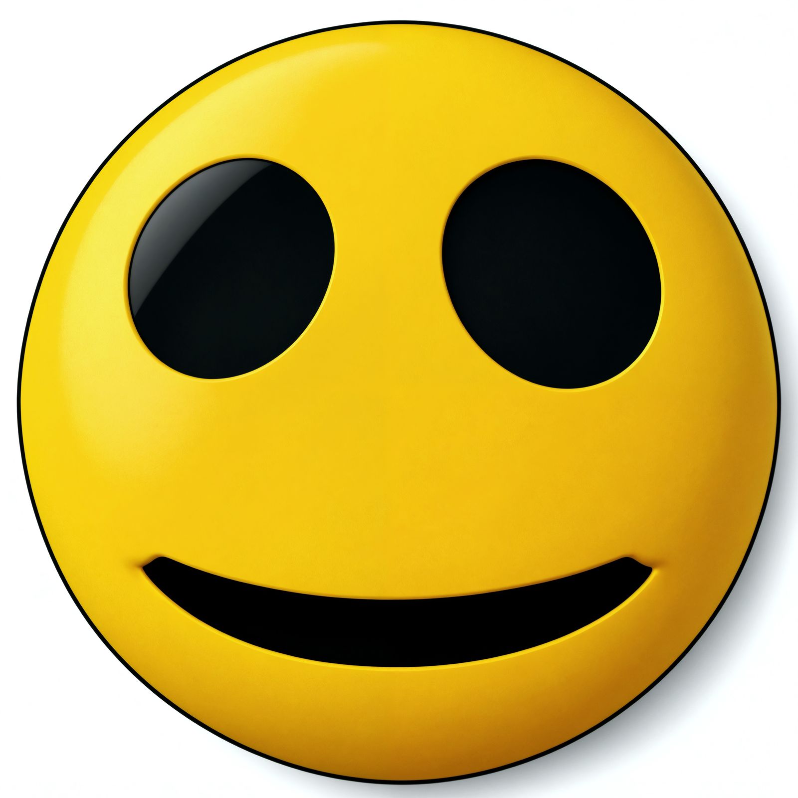 Hyperrealistic Yellow Smile Emoji in High Definition
