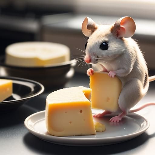 Two Cheese Mice: 60s Style Product Photo