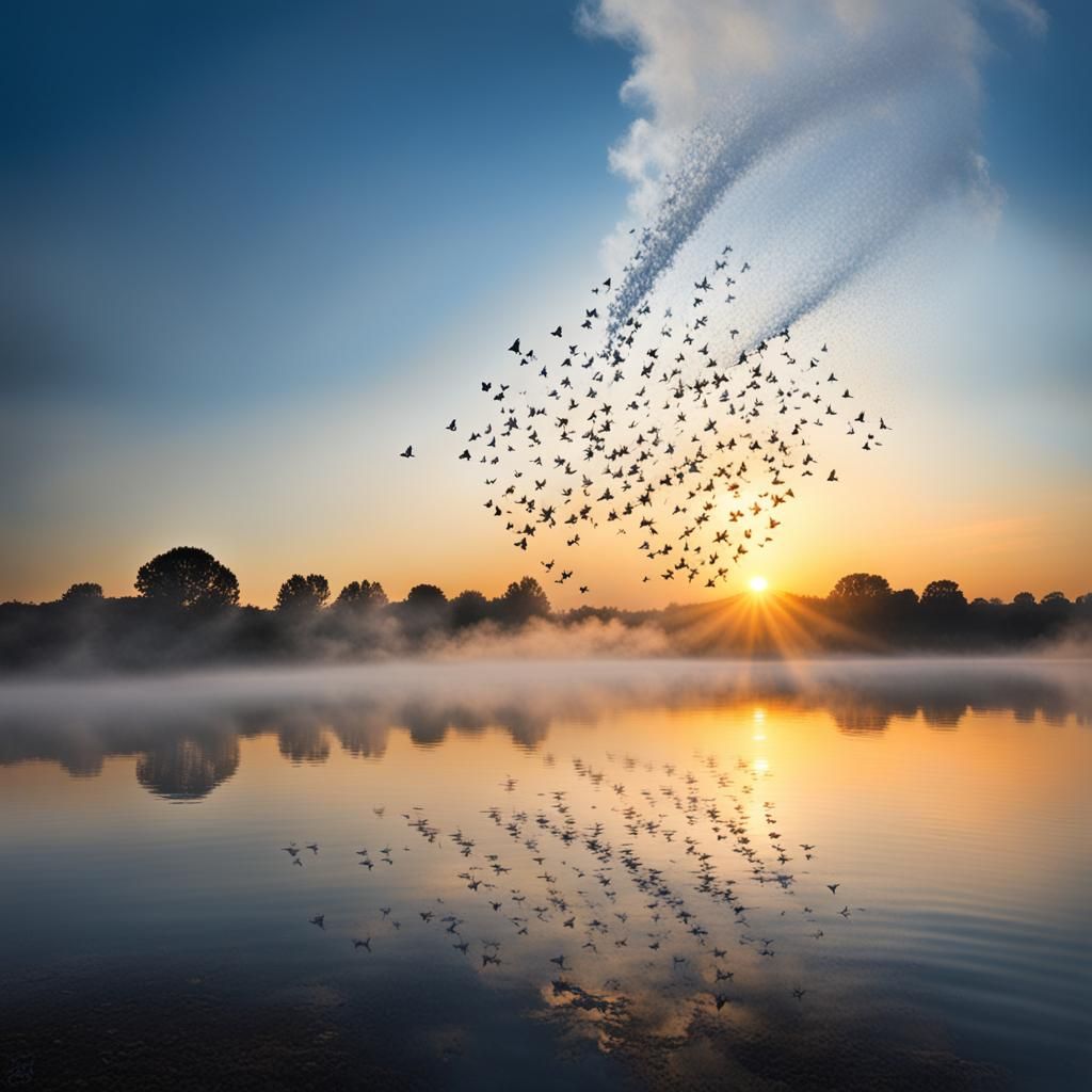 Letters Emerging from Water with Butterfly Vapors