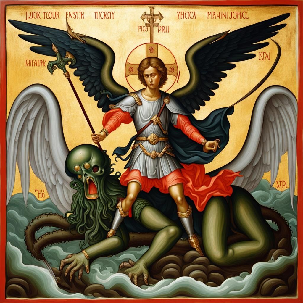 St. Michael the Archangel Slaying a Monster