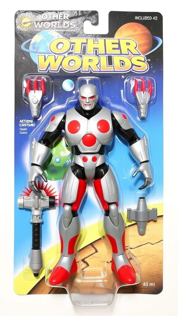 Cyberpunk Robot Action Figure with Accessories