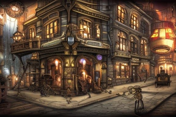 Magnificent Steampunk Cityscape