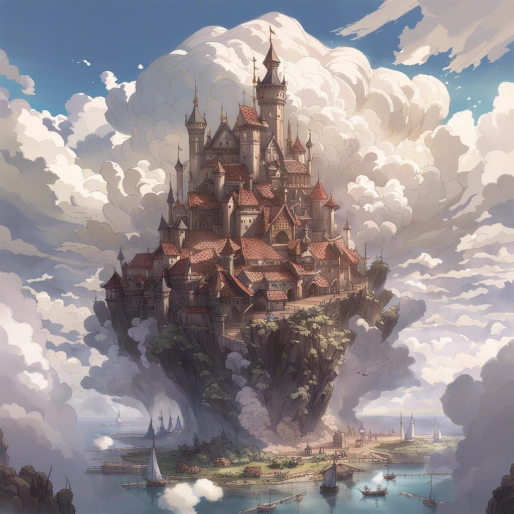 Camelot Cloudscape: Anime Key Visual Art