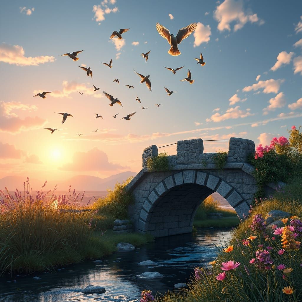 Soft Pastel Whispers of Spring in a Gauguin-Inspired Fantasy