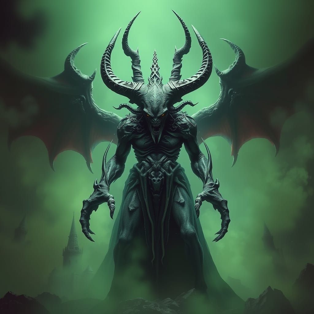 Nurgle in a Beksiński-Giger-Thorp Style Realm