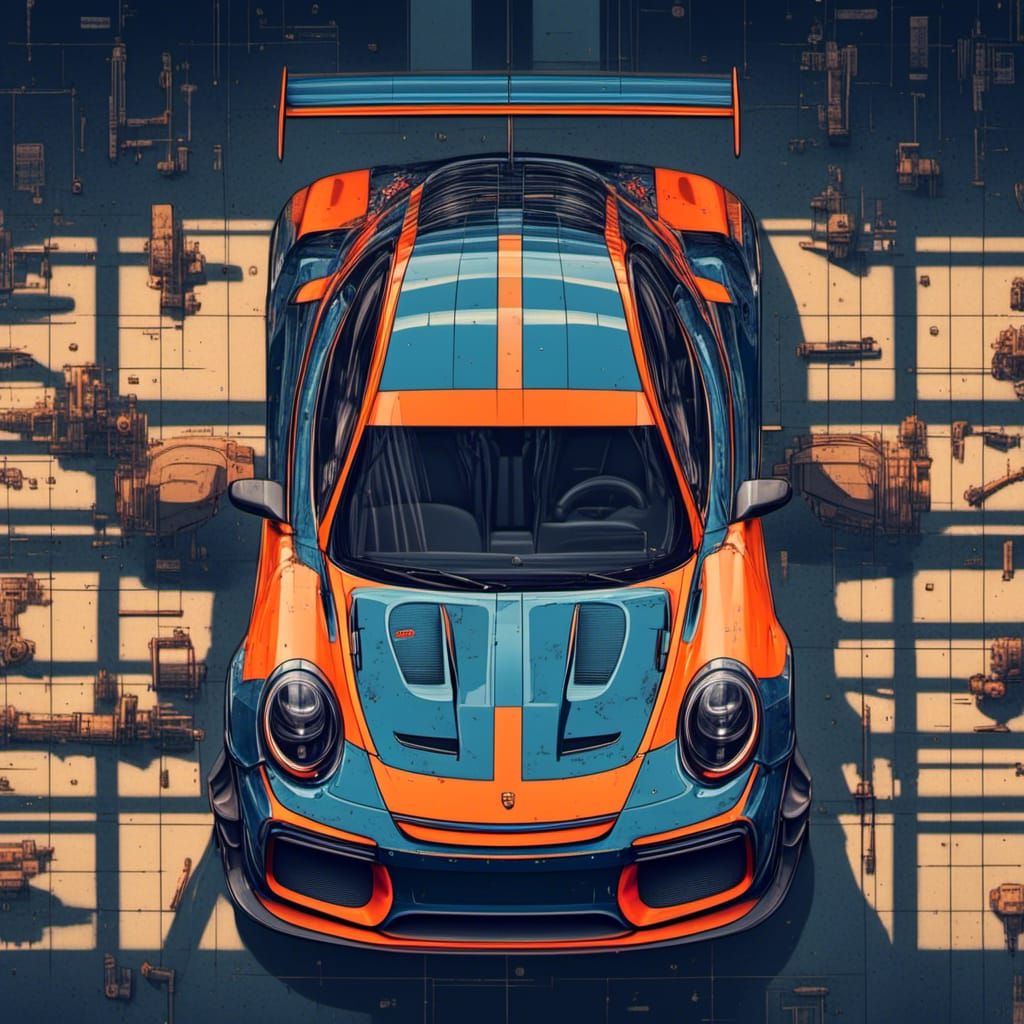 Porsche 992 GT3 RS Blueprint Photography