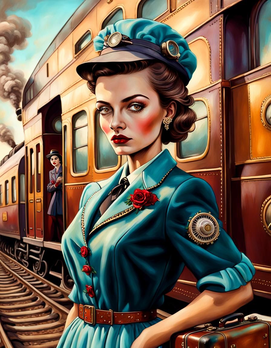 Vintage Train Travel in Esao Andrews Style