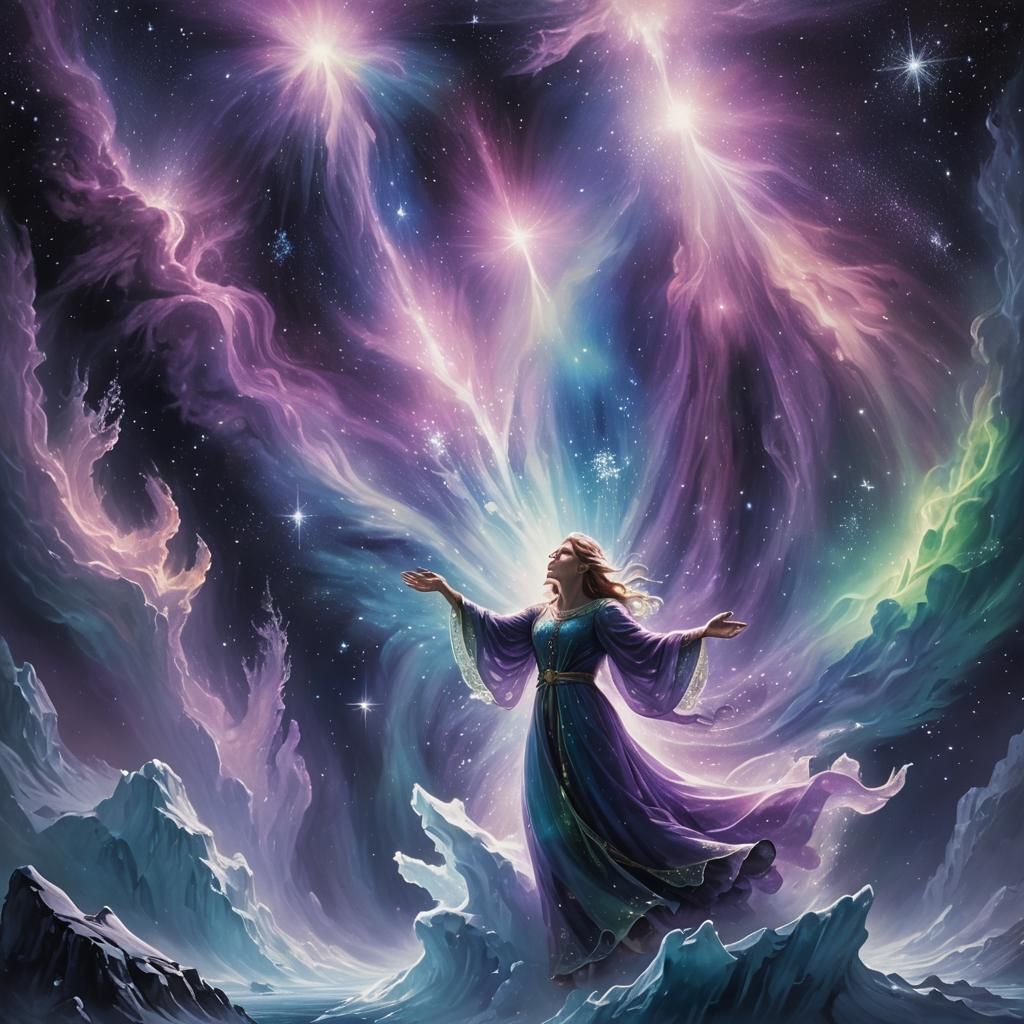 Cosmic Creation Myth: Spirit Radiating Light