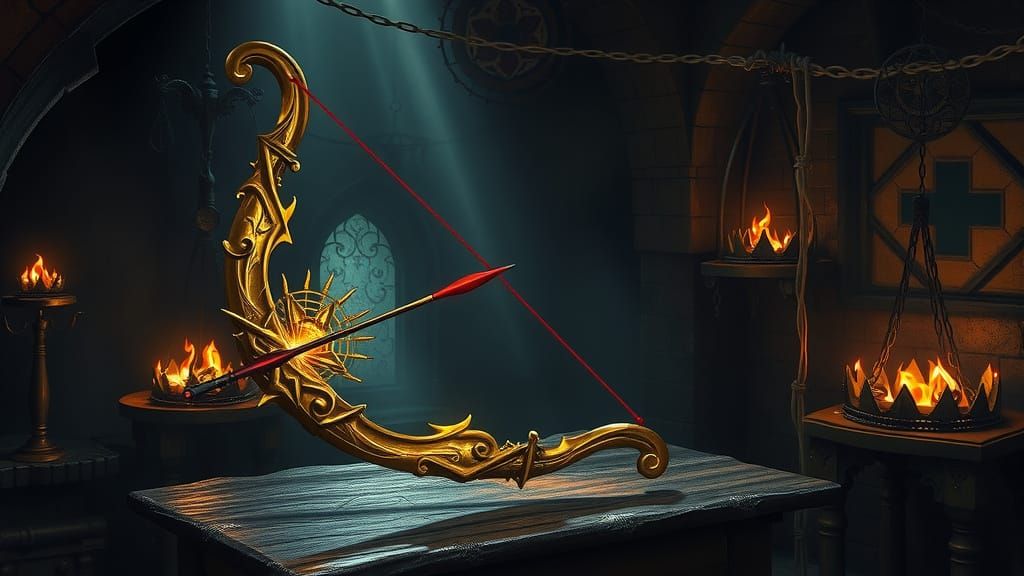 Cursed Golden Bow in Mystical Dungeon