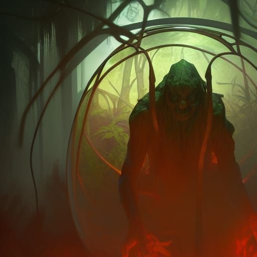 Boogeyman in Terrarium: Hyperdetailed Concept Art