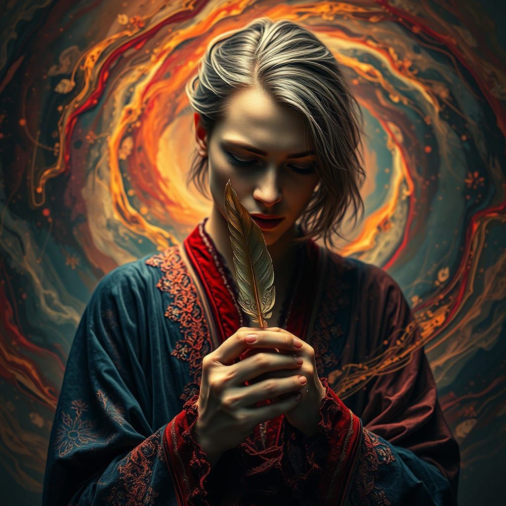 Melancholic Poet in a Vortex of Language