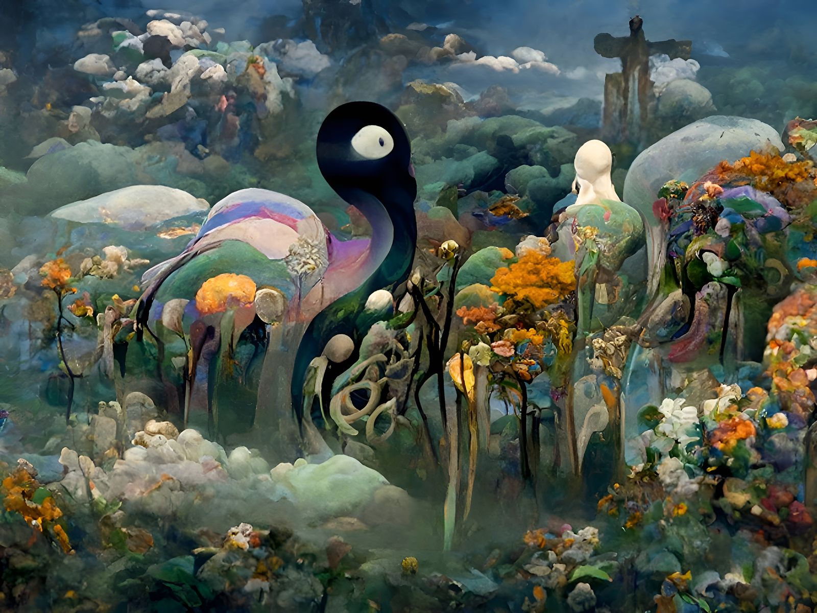 Psychedelic Symbolism Art in Surreal Style