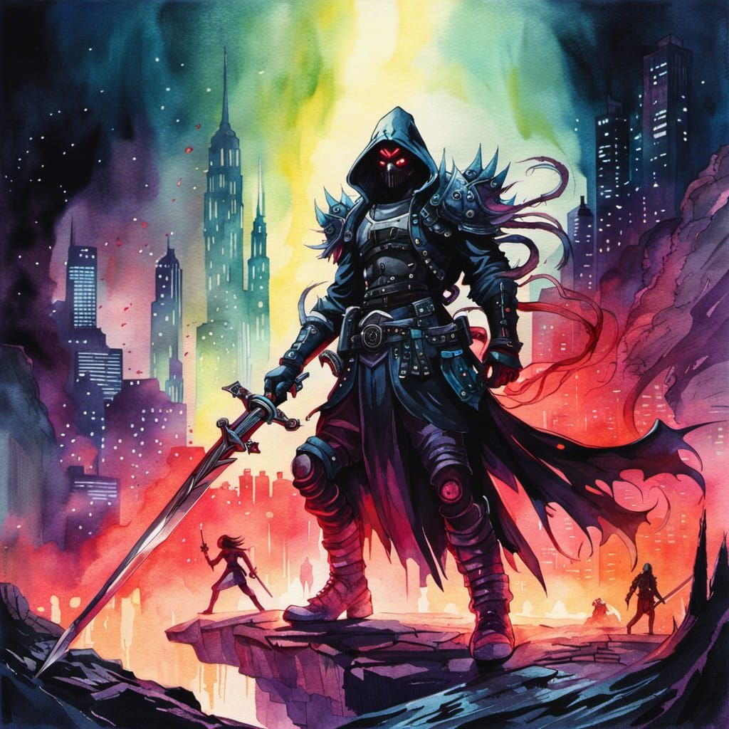 Solitary Order x 2084- Watercolor Illustration