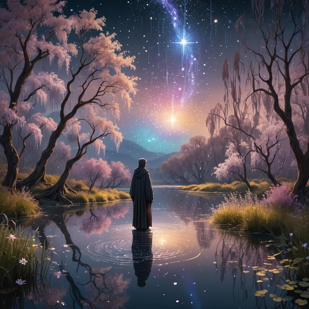 Ethereal Figure by Iridescent Lake: Dreamscapes Concept Art