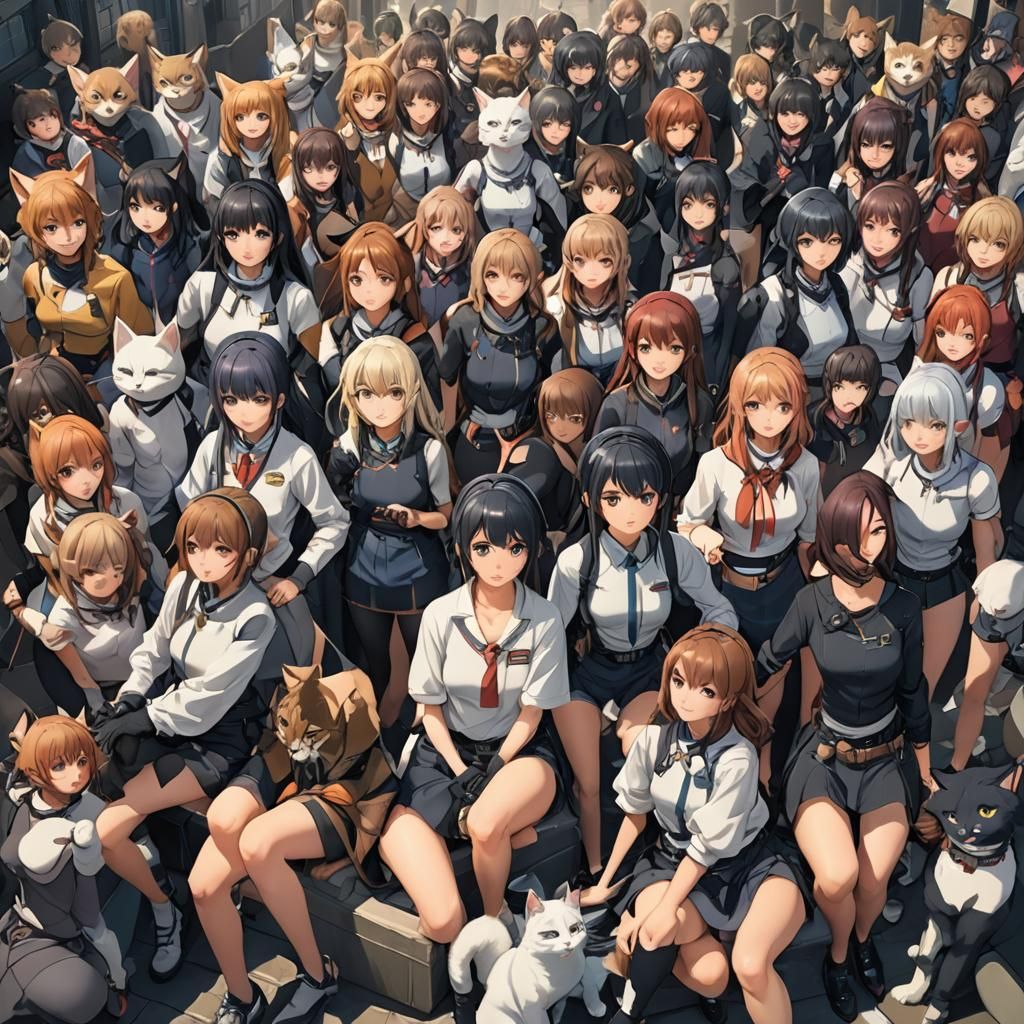 Anime Cat Girls: 3D Art Inspired by Studio Ghibli