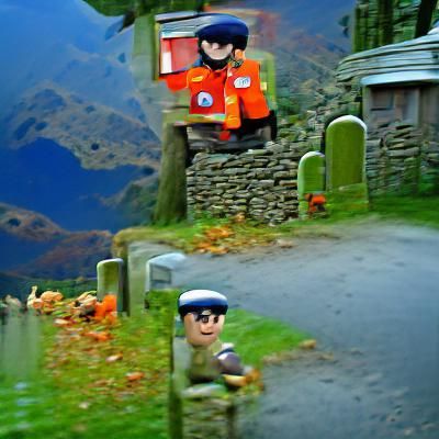 Golden Sunset Over Mountain Lake: Painterly Style