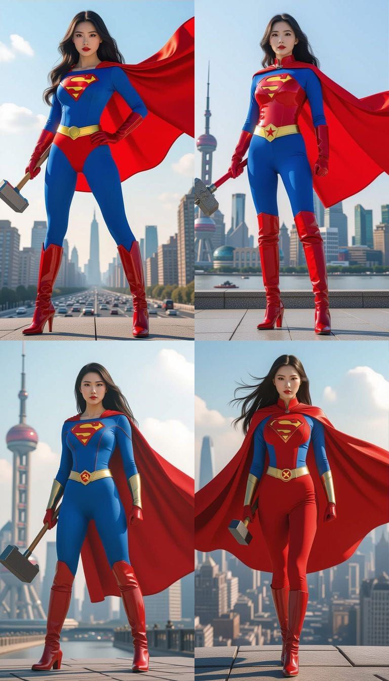 Chinese Communist Supergirl Saving Beijing in 8K HDR