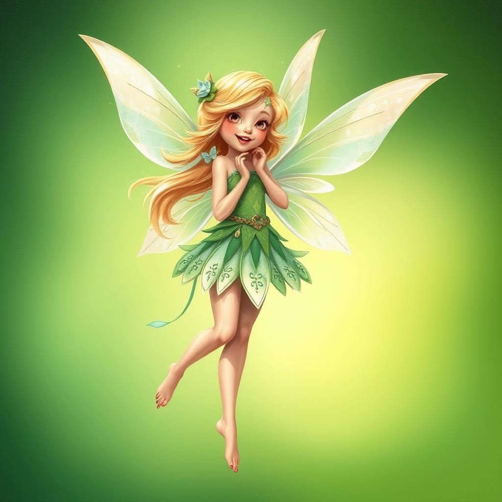 Bashful Fairy in Hyperrealistic Acrylic Oil Mix