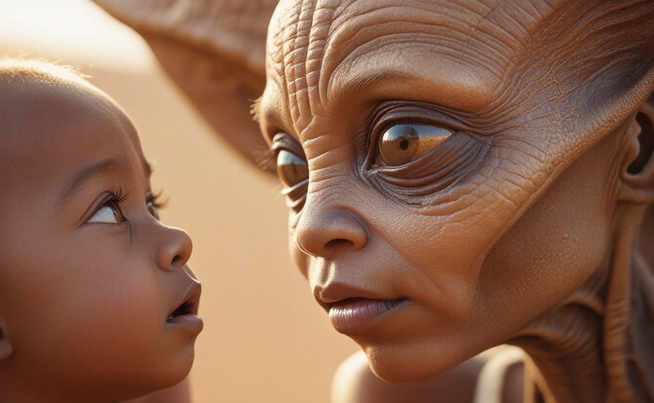 Alien First Encounter with Human Infant