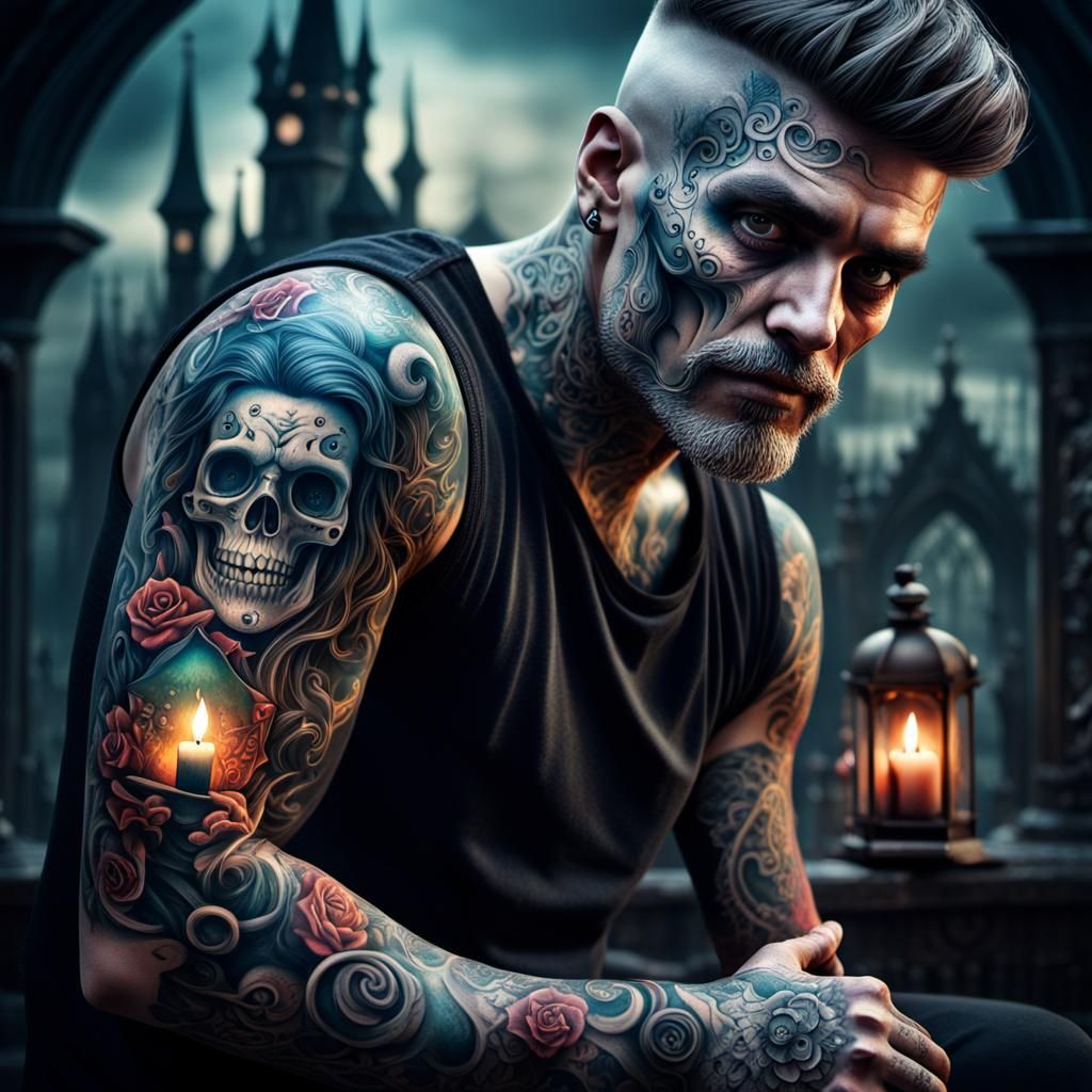 Gothic tattoo sleeve