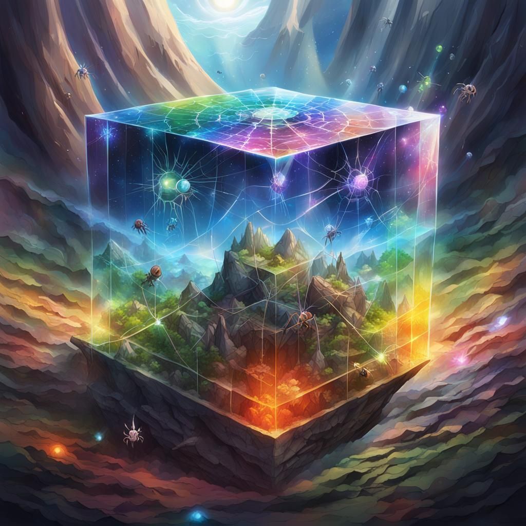 Earth in Rainbow Prism Cube, Anime Style