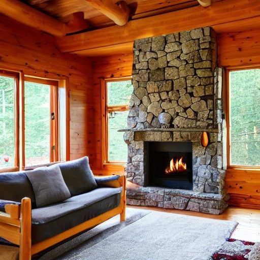 Cozy Forest Holiday House with Fireplace
