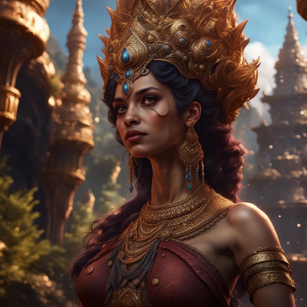 Vanara Queen Ruma: Detailed Matte Painting