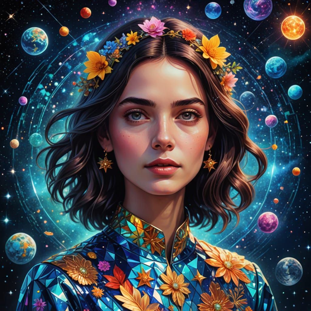 Victoria in Summer: Holographic Astral Illustration