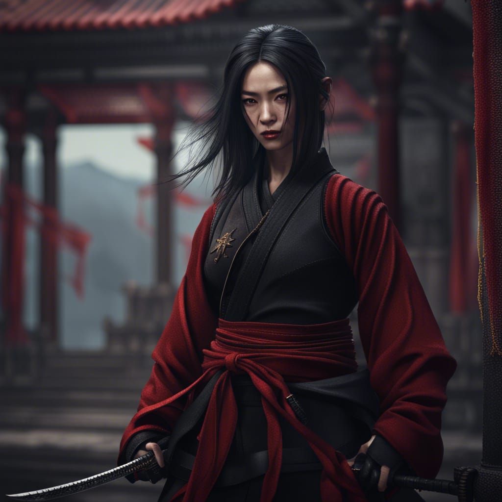Korean Assassin atop Shaolin Temple: Detailed Matte Painting