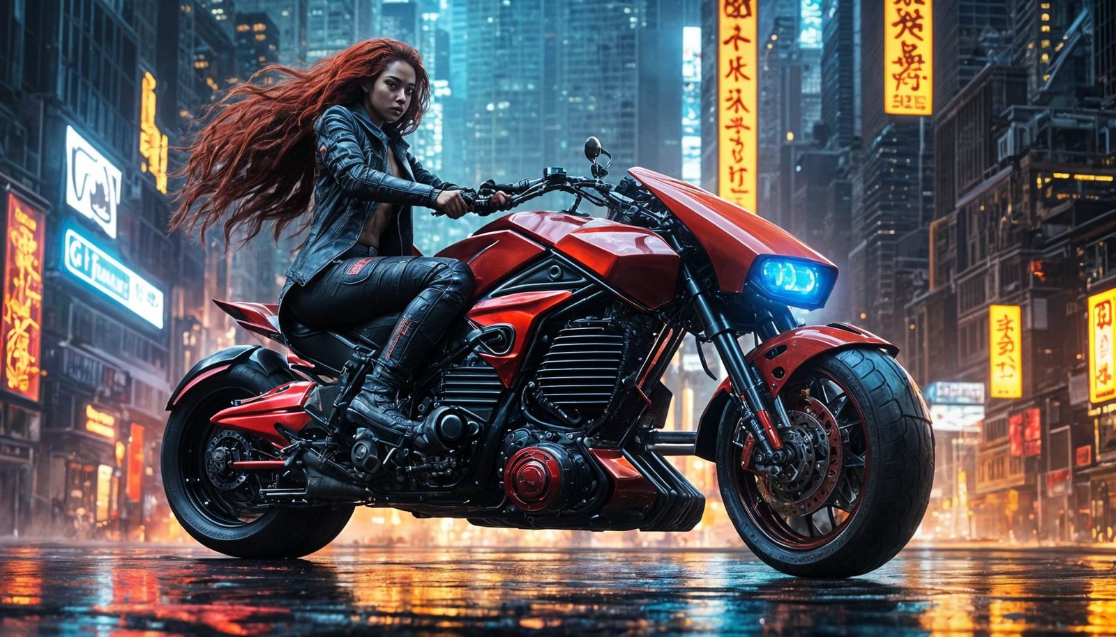 Beware of the motorcycle girl