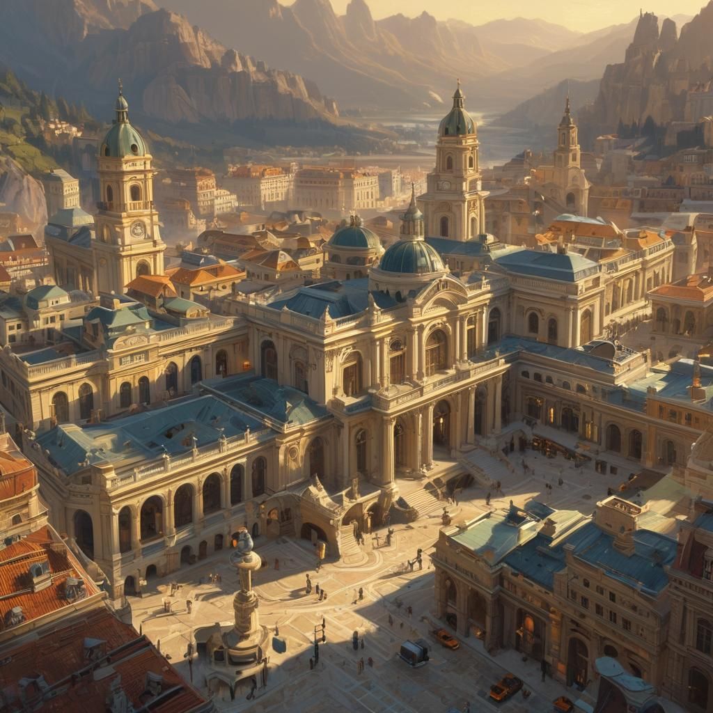 Baroque Fantasy City Concept Art