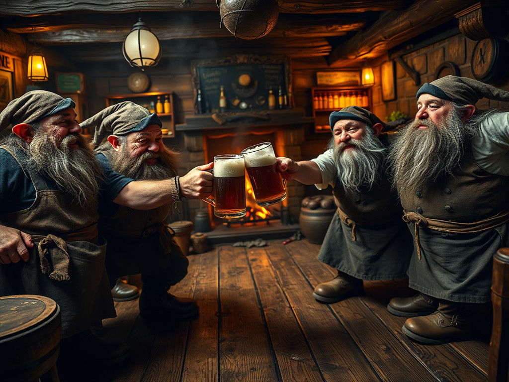 Irish Pub Brawl with Dwarfs in Photorealistic 8K