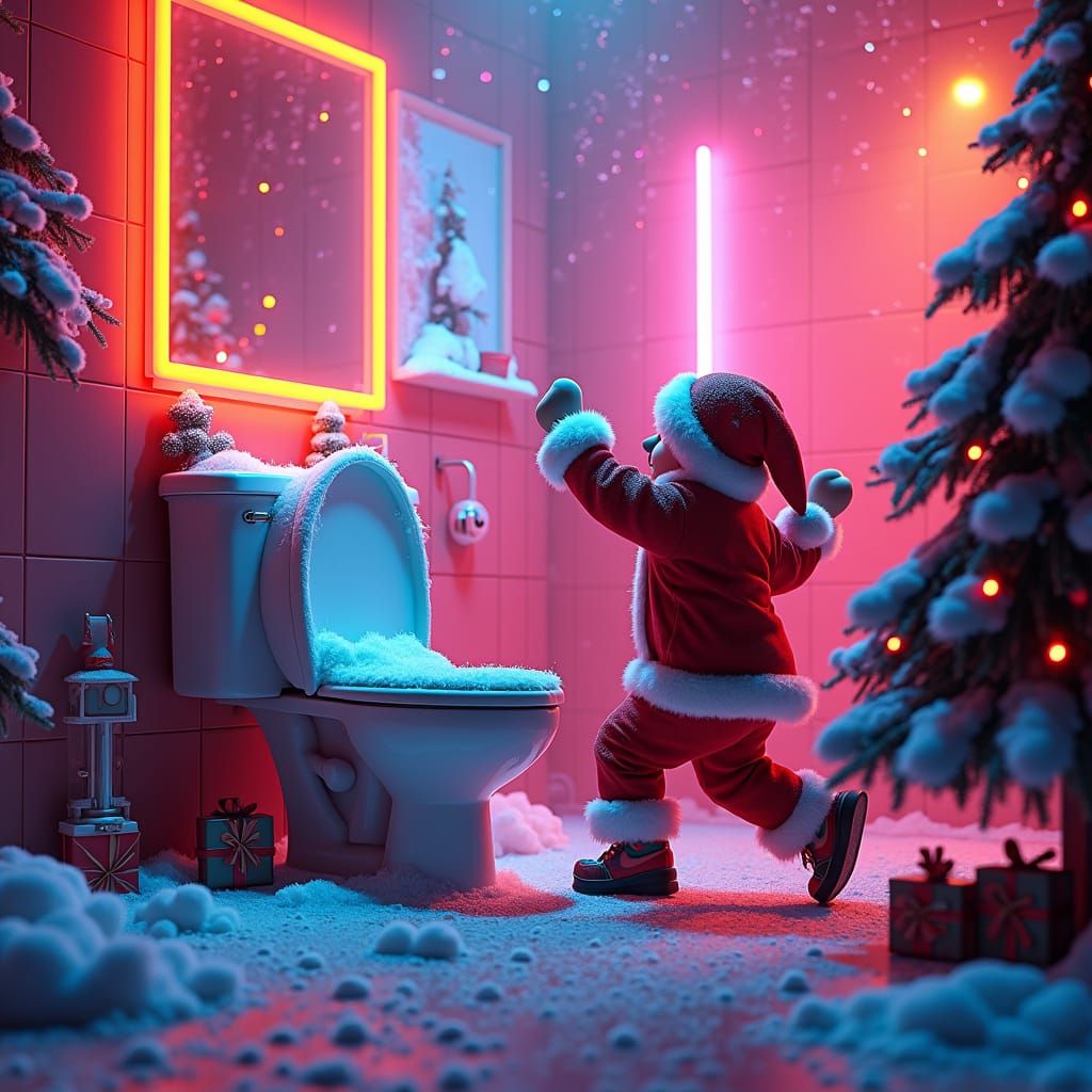 Christmas Skibidi Dance-Off: A Whimsical Fantasy