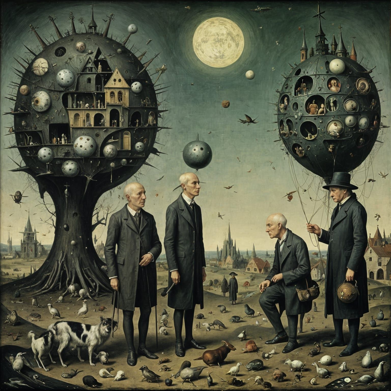End of Exile: Surreal Landscape Inspired by Bosch and Ernst