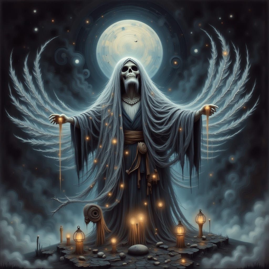 Ethereal Ghost in Dark Whimsy Style