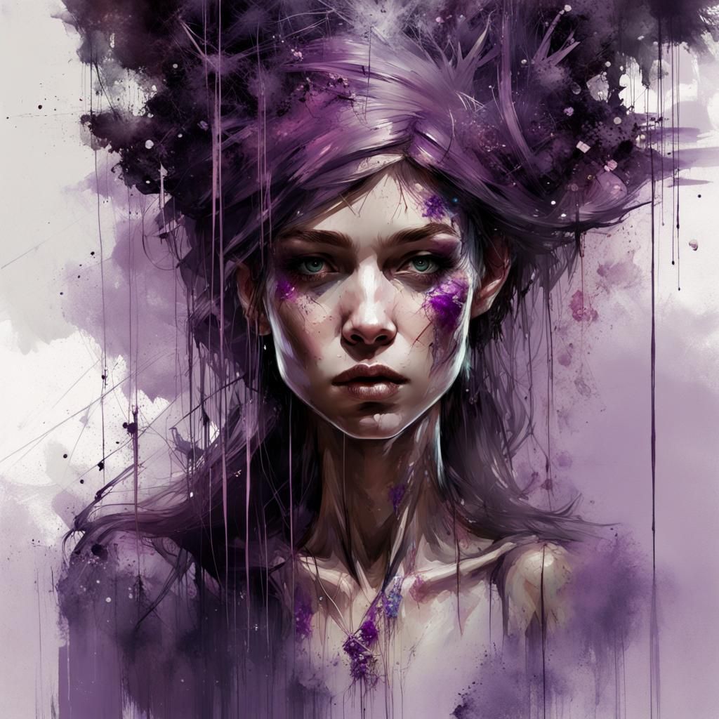 Crystalline Girl: Hyperrealistic Digital Art Portrait