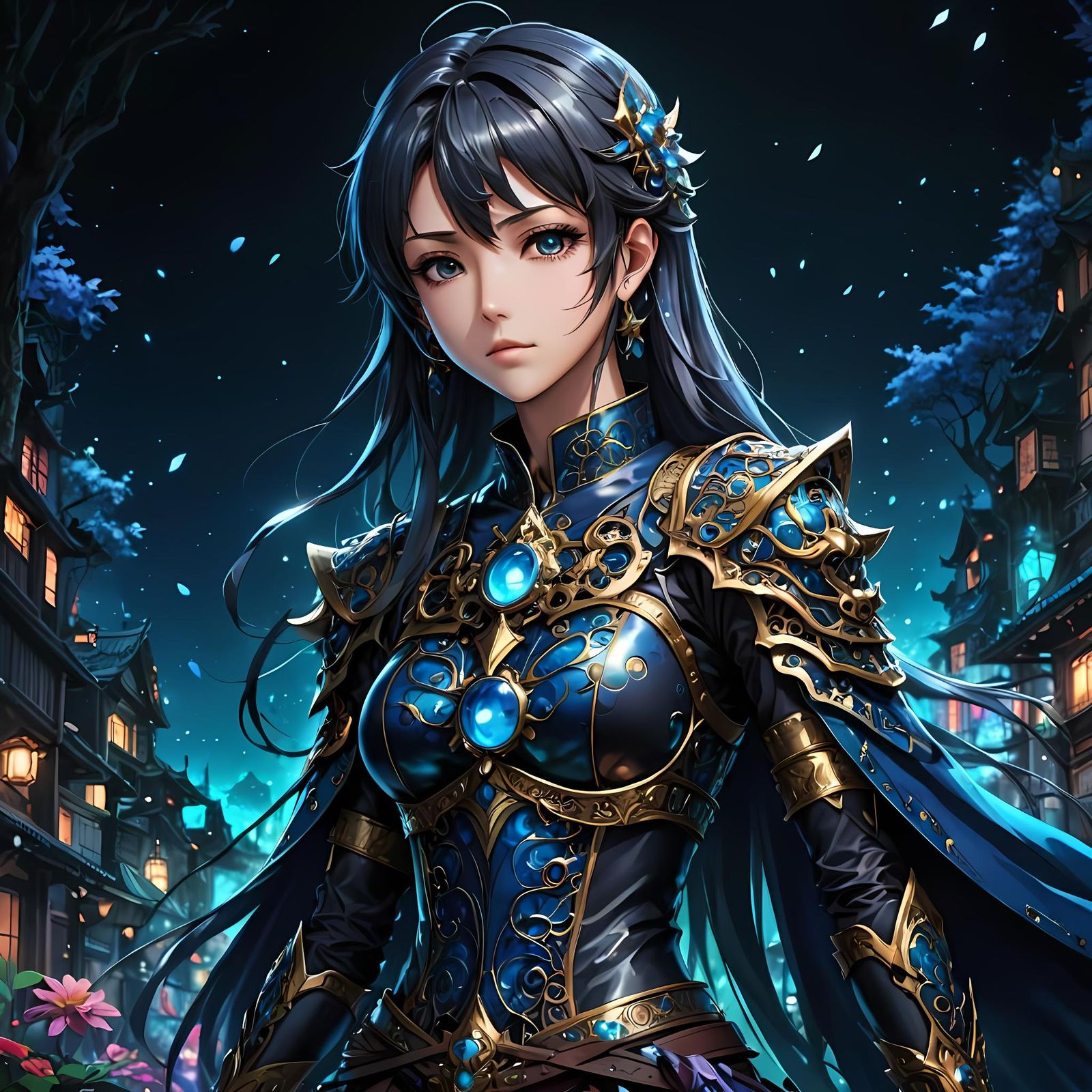 Vivid Anime Fantasy Character with Magical Details