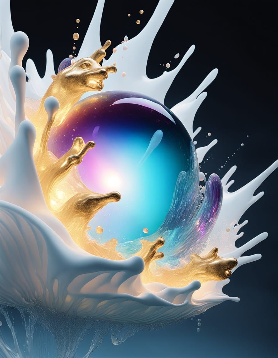 Immersive Digital Textile Landscape Outdated Rhythm White Silhouettes - Spikehammer