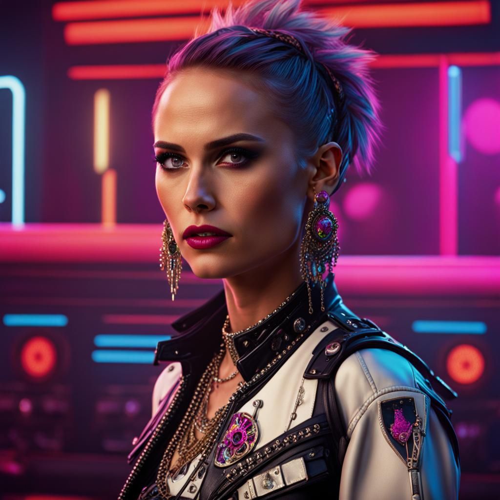 Natalie Portman as 80s Punk Rocker